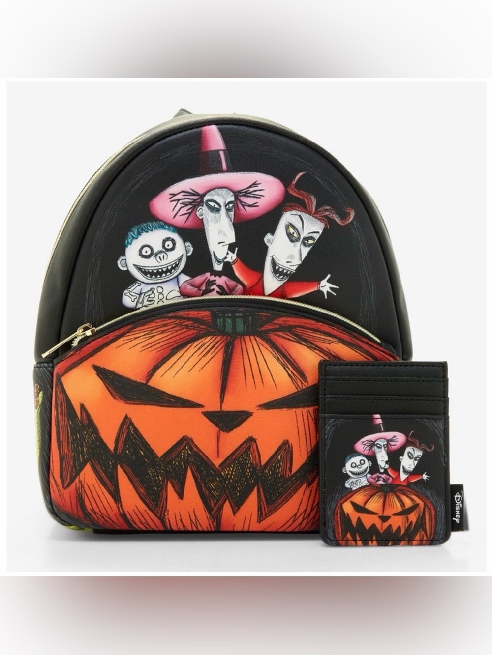 Loungefly- Bundle- Oogie's Boys Pumpkin Backpack and Cardholder